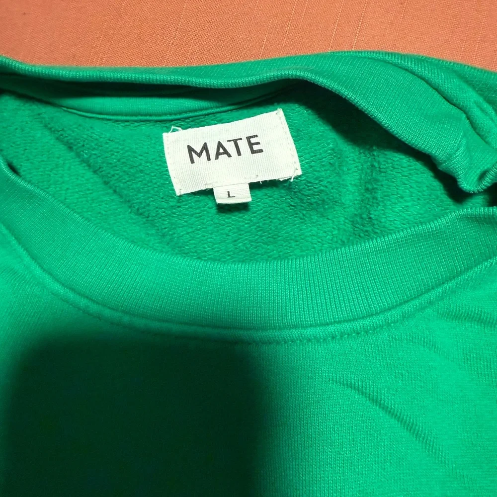 MATE the Label x Lisa Says Gah Green Oversized Crewneck Sweatshirt - Picture 5 of 7